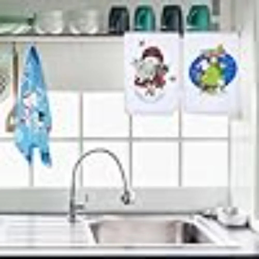 Fall Leaves Kitchen Towel Set, Autumn Breeze Floral Dish Towels, Autumn Towel - Picture 5 of 10